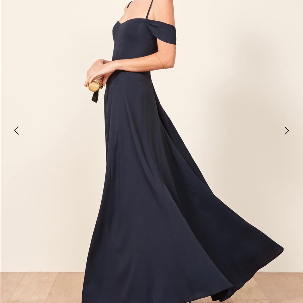 Reformation Navy Poppy Dress (NEEDS TO GO SOON)